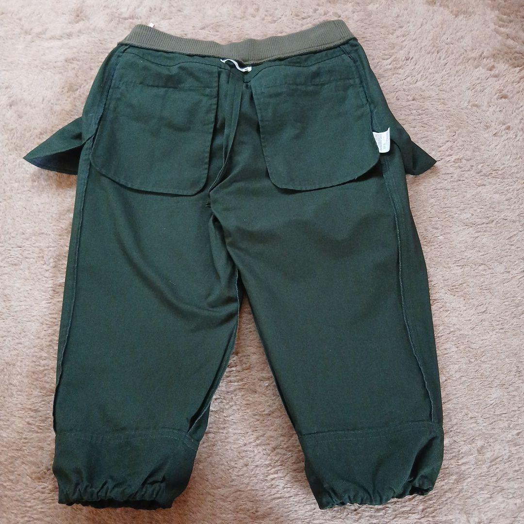 ミナペルホネン ノルミッコ ダークグリーン カーゴパンツ ウエストゴム 38