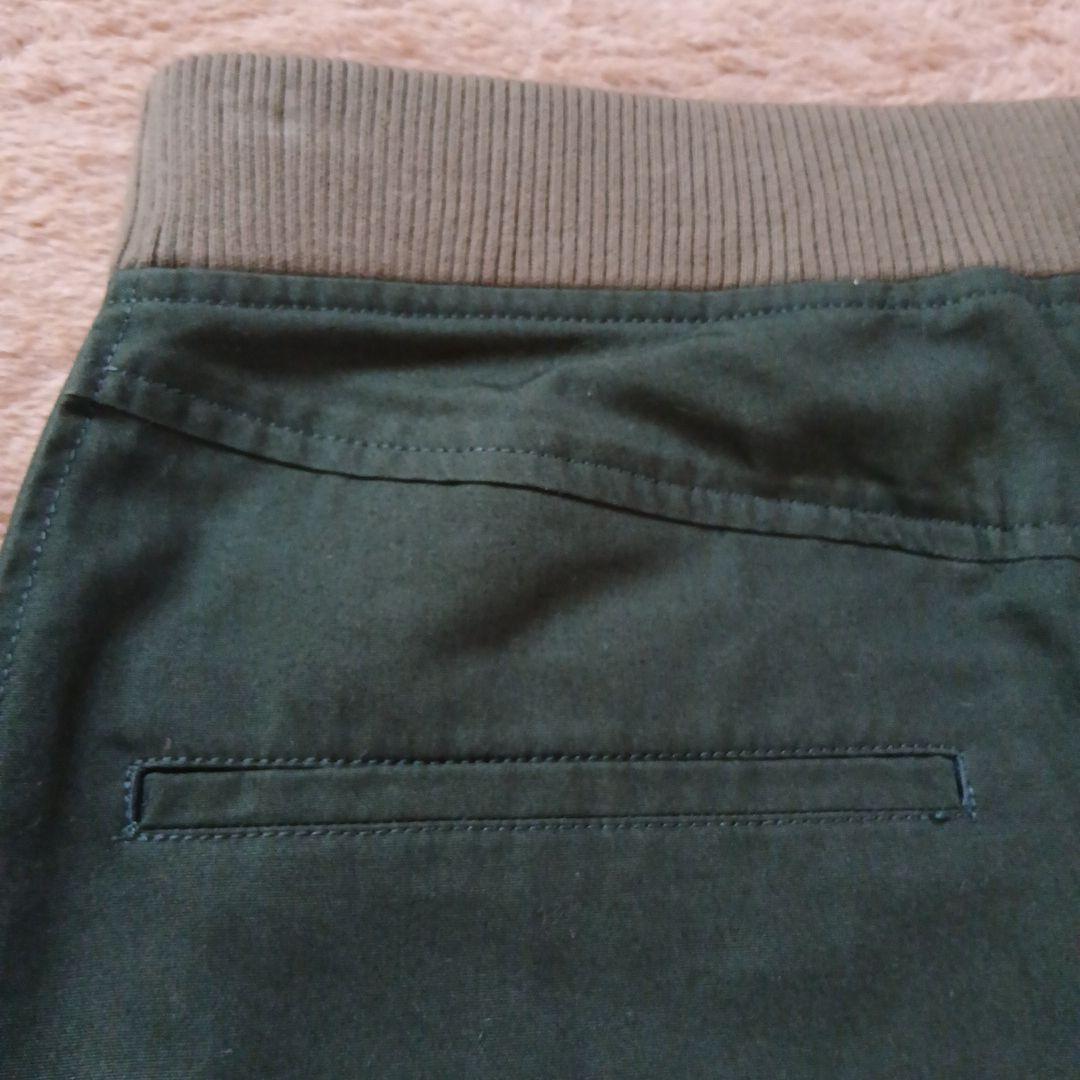 ミナペルホネン ノルミッコ ダークグリーン カーゴパンツ ウエストゴム 38