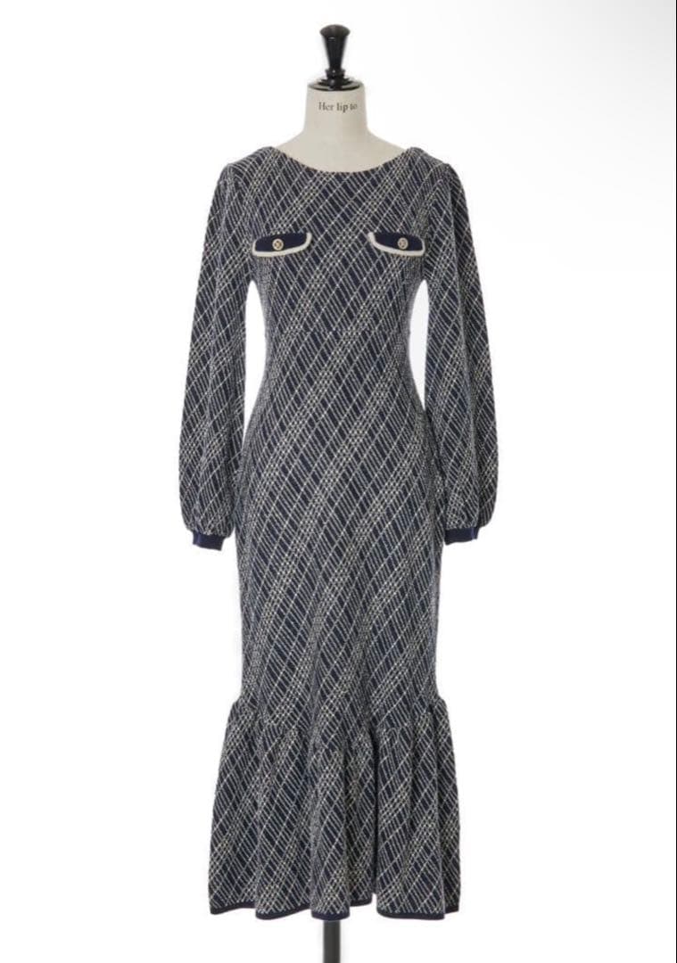 ワンピース herlipto Vosges Jacquard Knit Dress