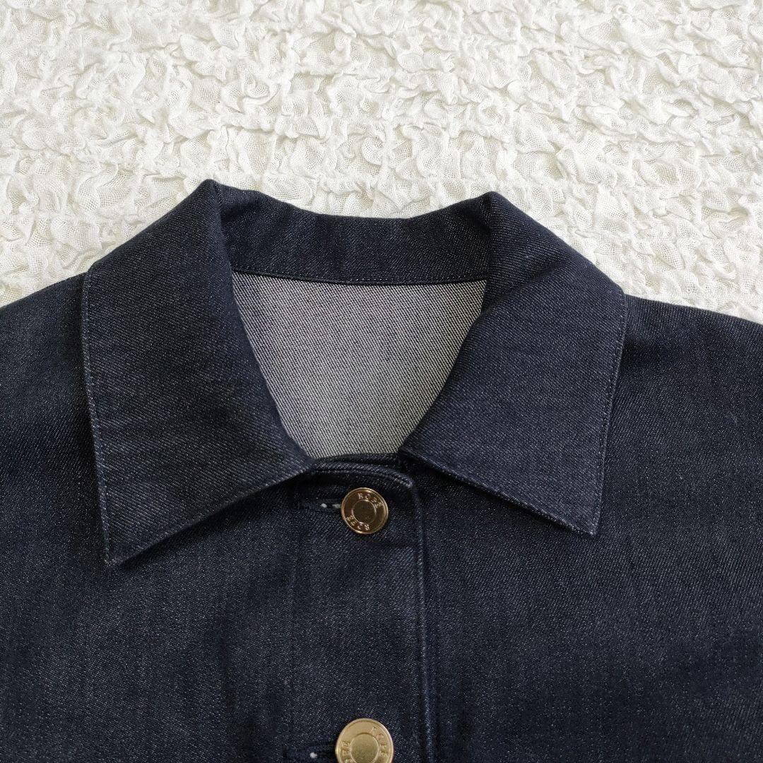 ロペ ROPE シルク混リアクティブデニムGジャン 洗濯機で洗える