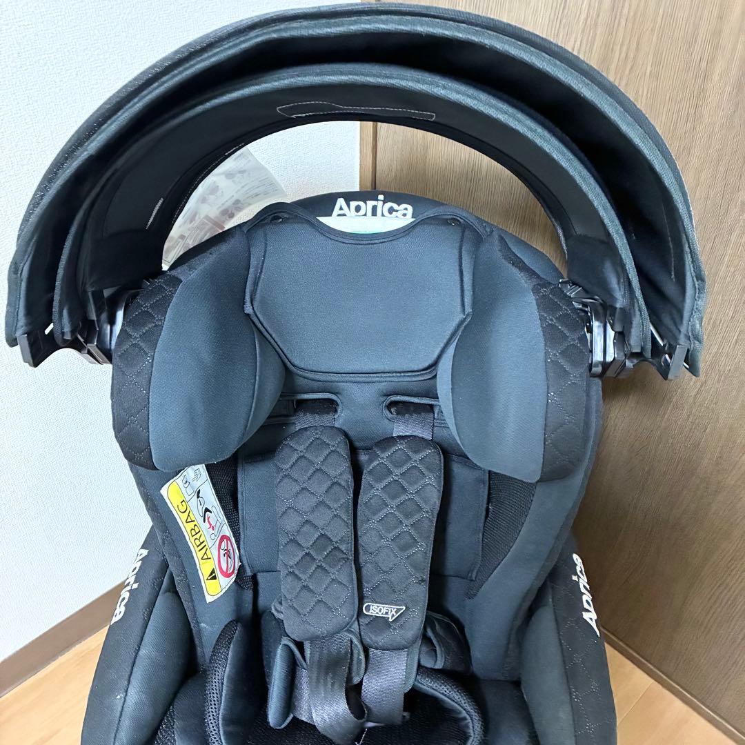 【美品】Aprica フラディア グロウ ISOFIX 2022357 黒 ①