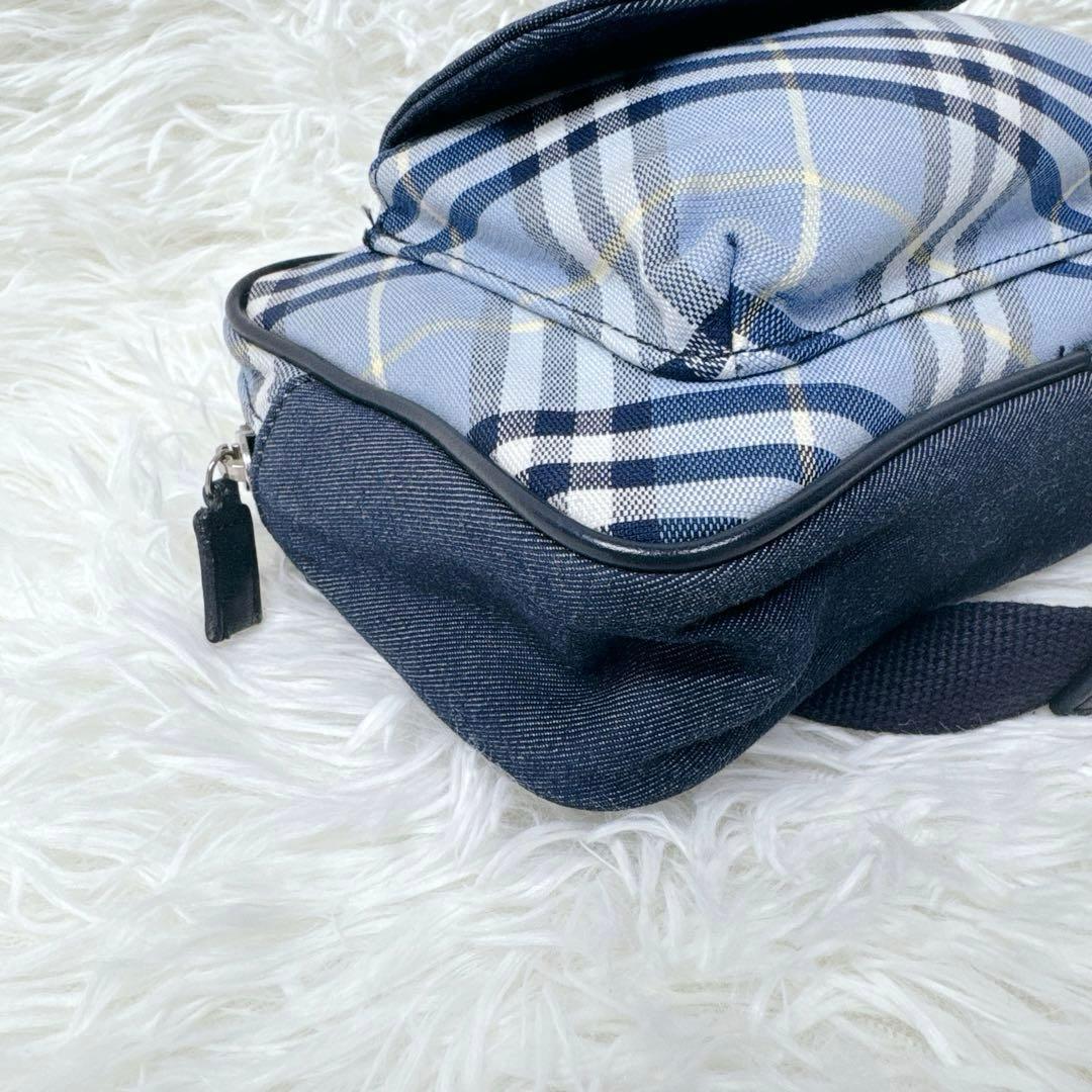 【美品】BURBERRY デニム調 ノバチェック ウエストバッグ ボディ 希少