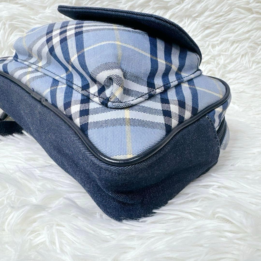 【美品】BURBERRY デニム調 ノバチェック ウエストバッグ ボディ 希少