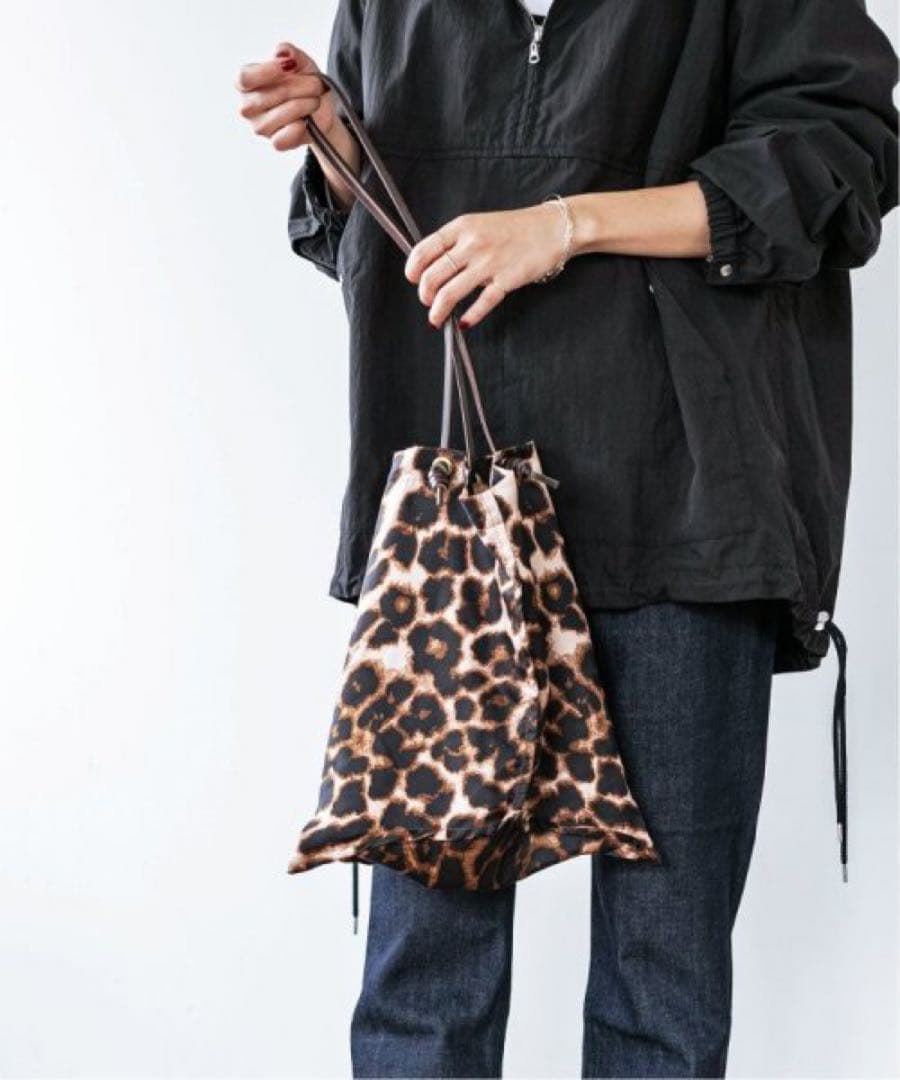 IENA【manipuri /マニプリ】プリントトートバッグ(レオパード)