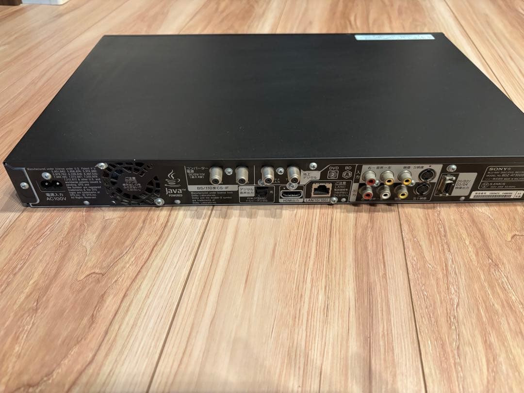 SONY ブルーレイレコーダー BDZ-AT300S HDD-500GB