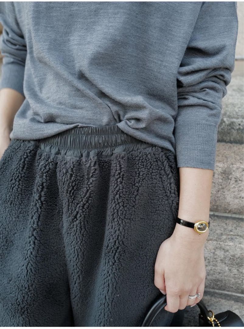 グレー フリース ワイドパンツ マチャット 36 新作