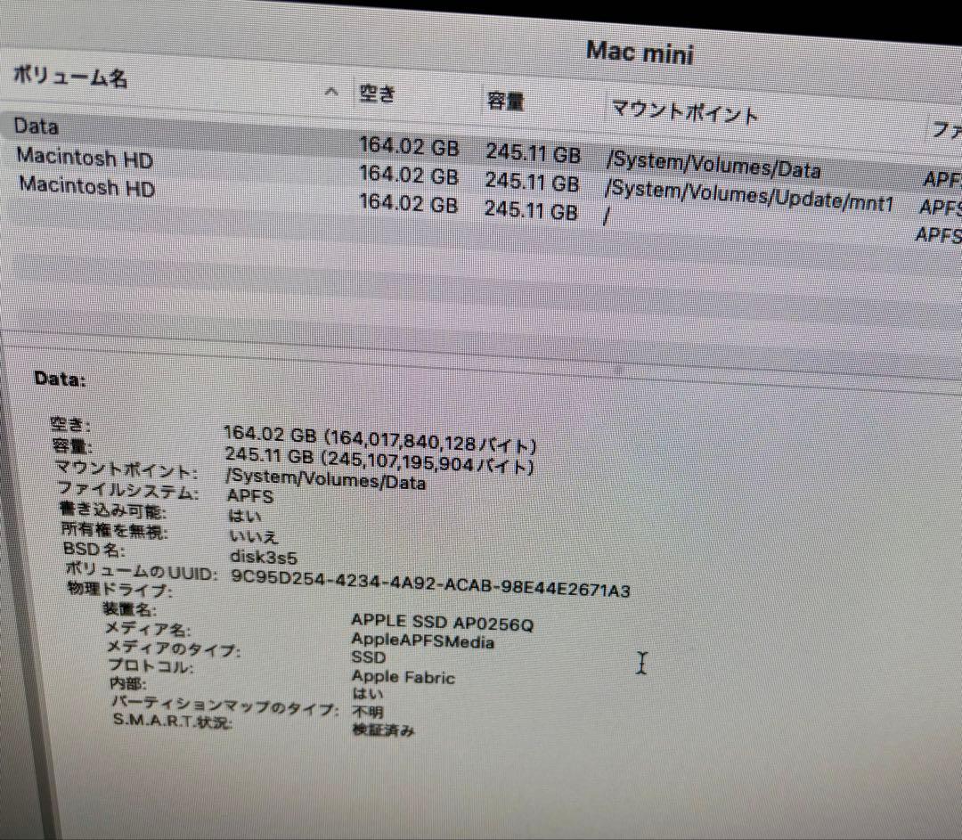 Macデスクトップ Apple Mac mini M1 16GB 256GB SSD