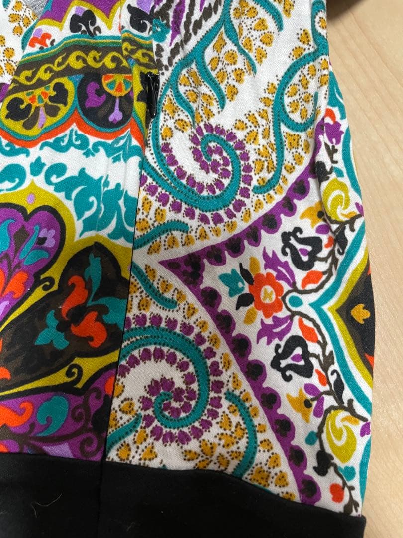 【極美品】ETRO/エトロ ペイズリー柄半袖ワンピース 44/Lサイズ