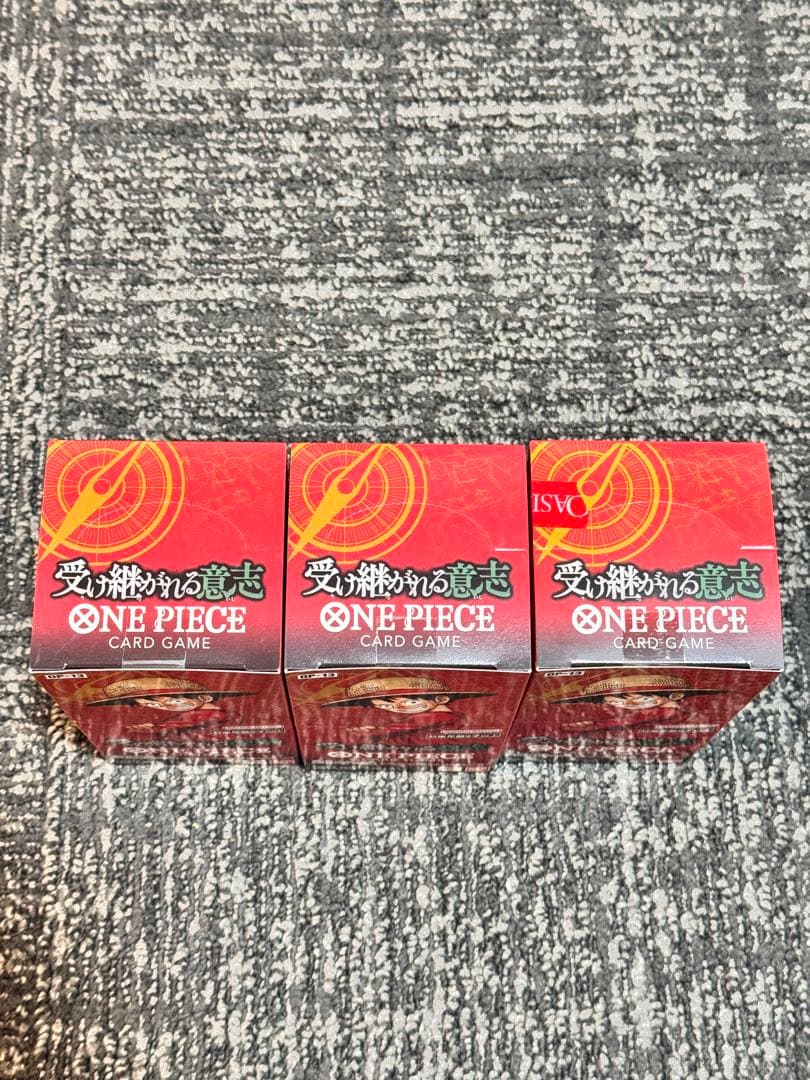 ワンピースカード受け継がれる意思 新品未開封 テープ付き3BOX+プロモ2パック