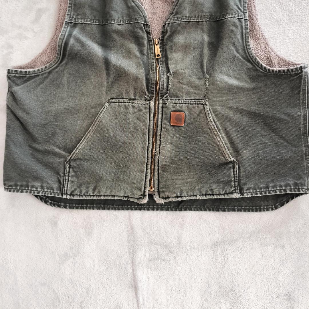 専用鬼フェード Carhartt ダックベスト V26 MOS 裏ボア 3XL