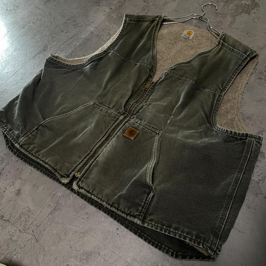 専用鬼フェード Carhartt ダックベスト V26 MOS 裏ボア 3XL