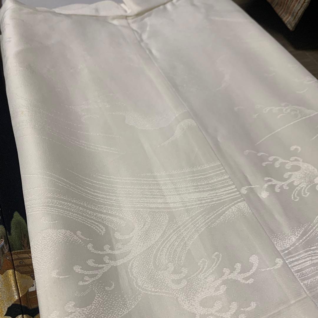 さち　美品　正絹　黒留袖　五つ紋　金彩　舞鶴　6点セット