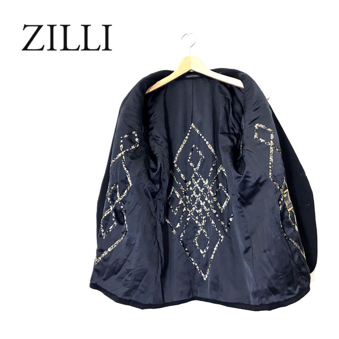 最高級 ZILLI ピュアカシミヤジャケット テーラード シングル 裏総柄