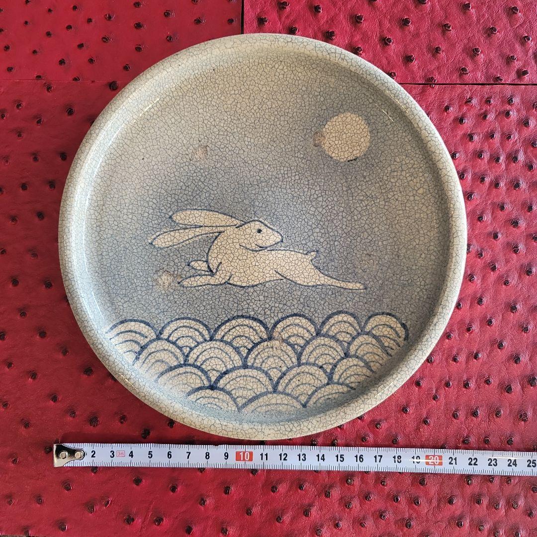 Naoki mizunumaさん専用瀬戸吹墨 兎紋行灯皿