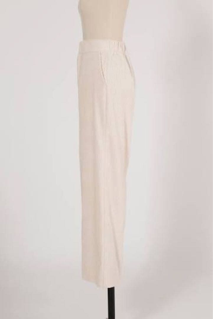 新品タグ付きyori チャンキーコーデュロイパンツホワイト38