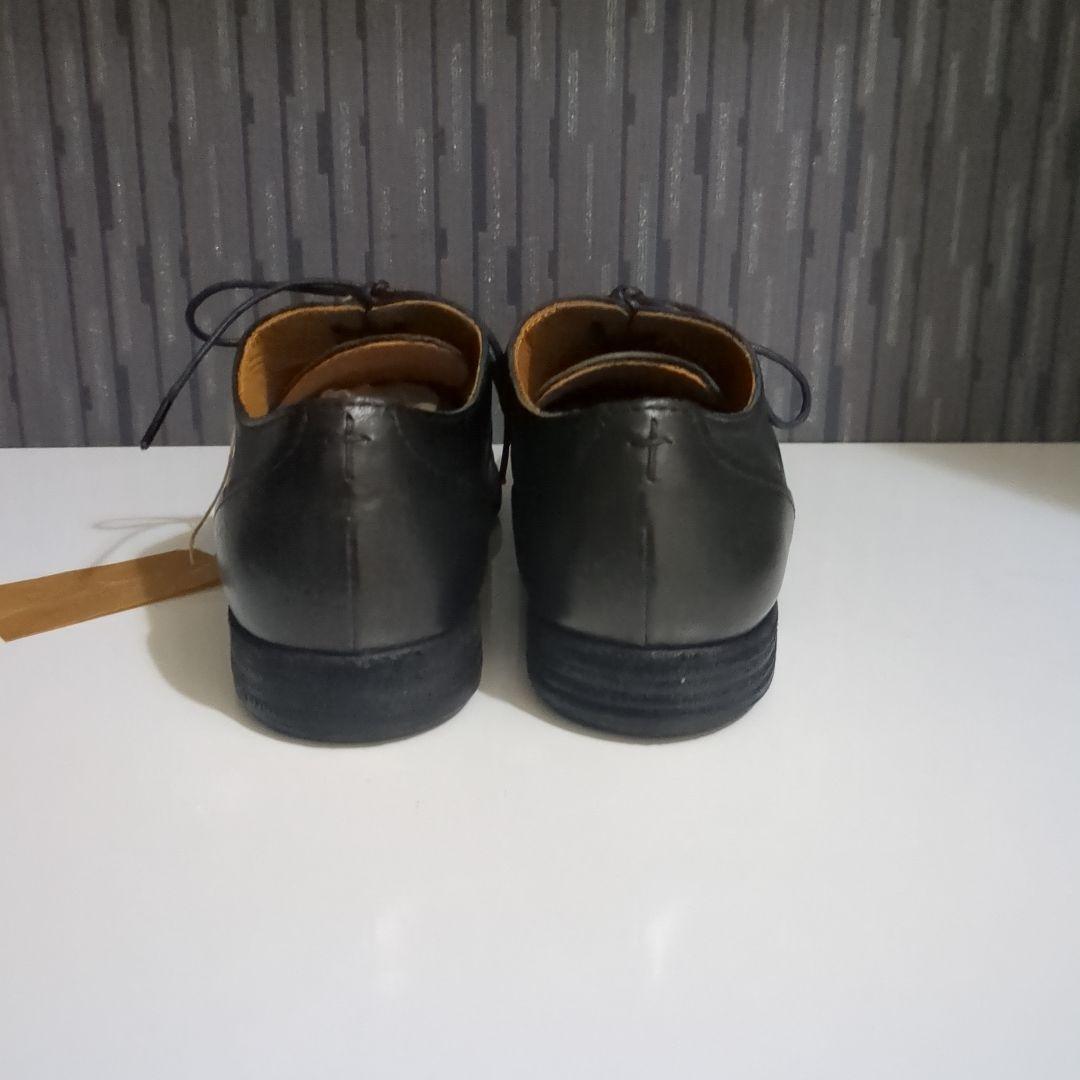 スペース クラフト sc112ブラック ホースヌメ革レースアップシューズ