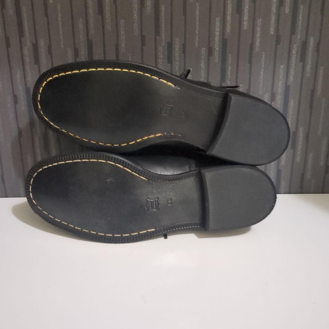 スペース クラフト sc112ブラック ホースヌメ革レースアップシューズ