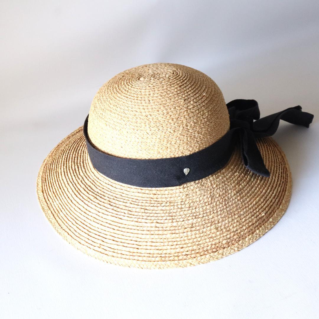 美品ヘレンカミンスキー　ニューポート　ラフィアハット　麦わら帽子　段ボールで発送