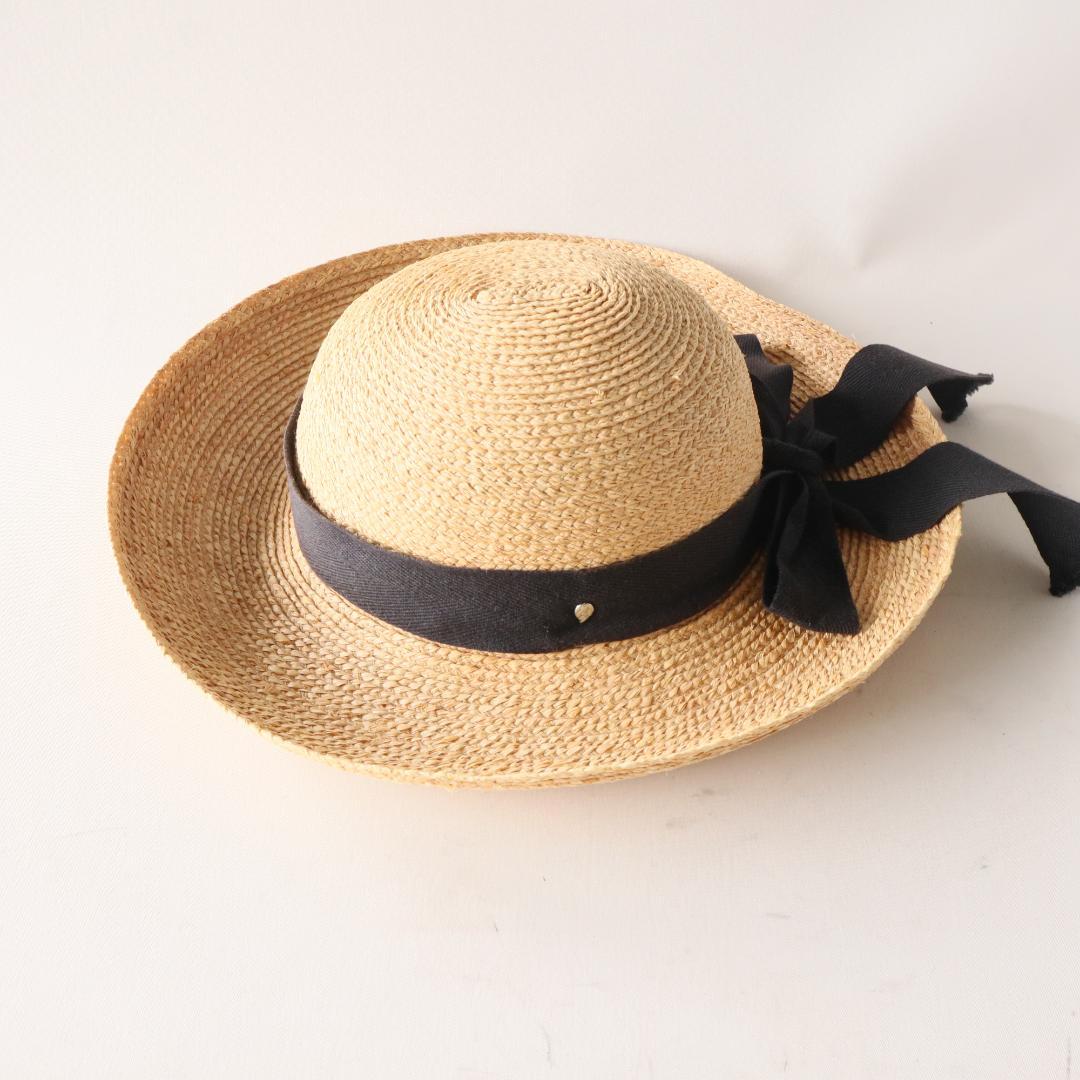 美品ヘレンカミンスキー　ニューポート　ラフィアハット　麦わら帽子　段ボールで発送