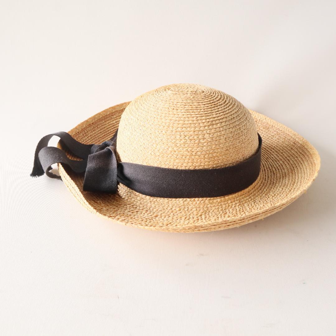 美品ヘレンカミンスキー　ニューポート　ラフィアハット　麦わら帽子　段ボールで発送