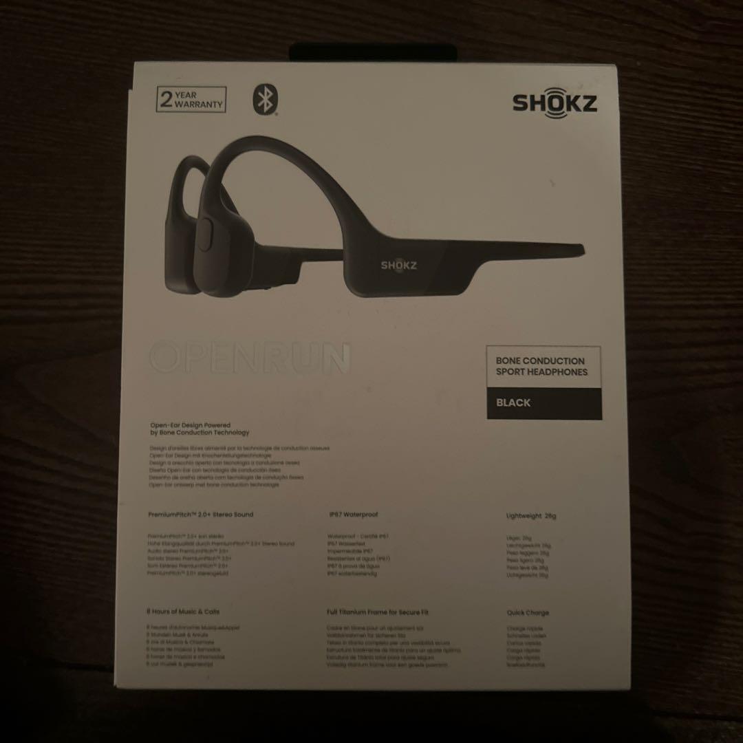 美品　Shokz OPENRUN 骨伝導イヤホン