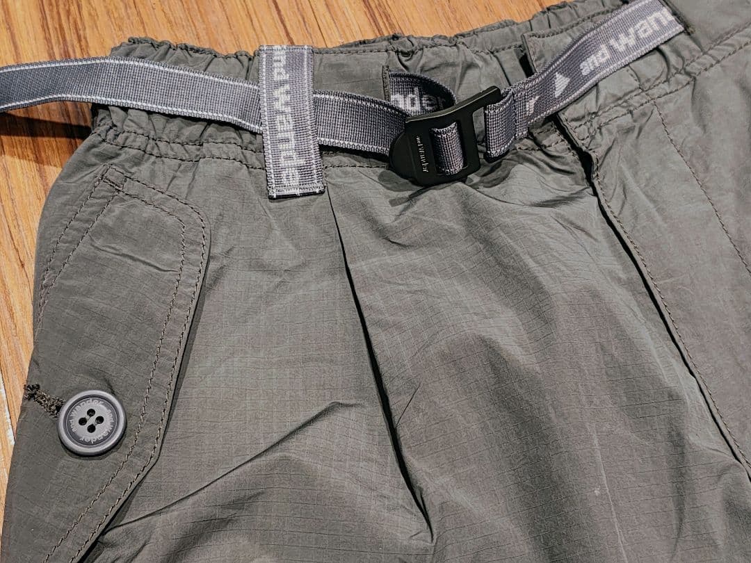 アンドワンダー オーバーサイズドカーゴパンツ グレー WS