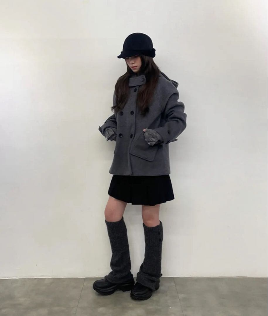 ジャケット・アウター Miseki SEOUL HOODIE DOUBLE BUTTON COAT