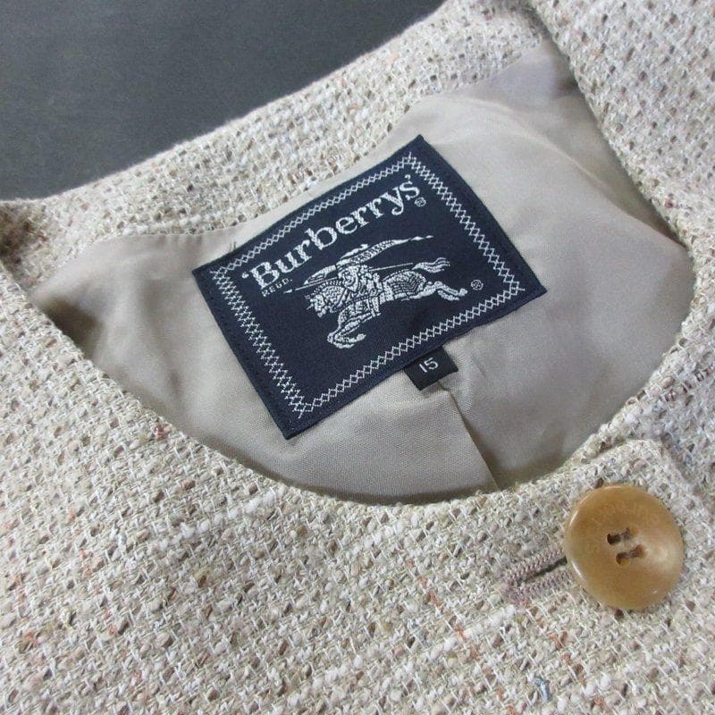 OS5497■Burberrys/バーバリーズ■ノーカラーツイードセットアップ