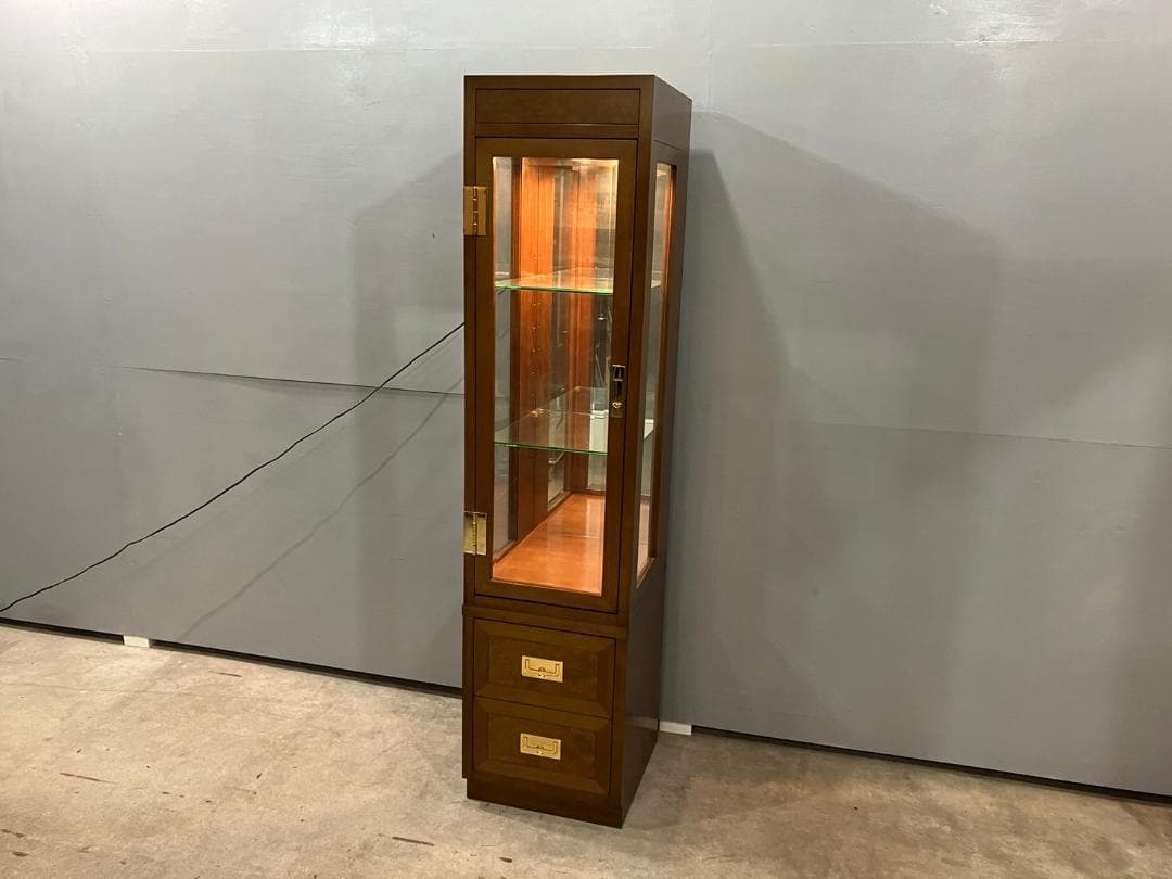 美品『domani』ドマーニ 飾棚 キャビネット コレクションケース 右開き