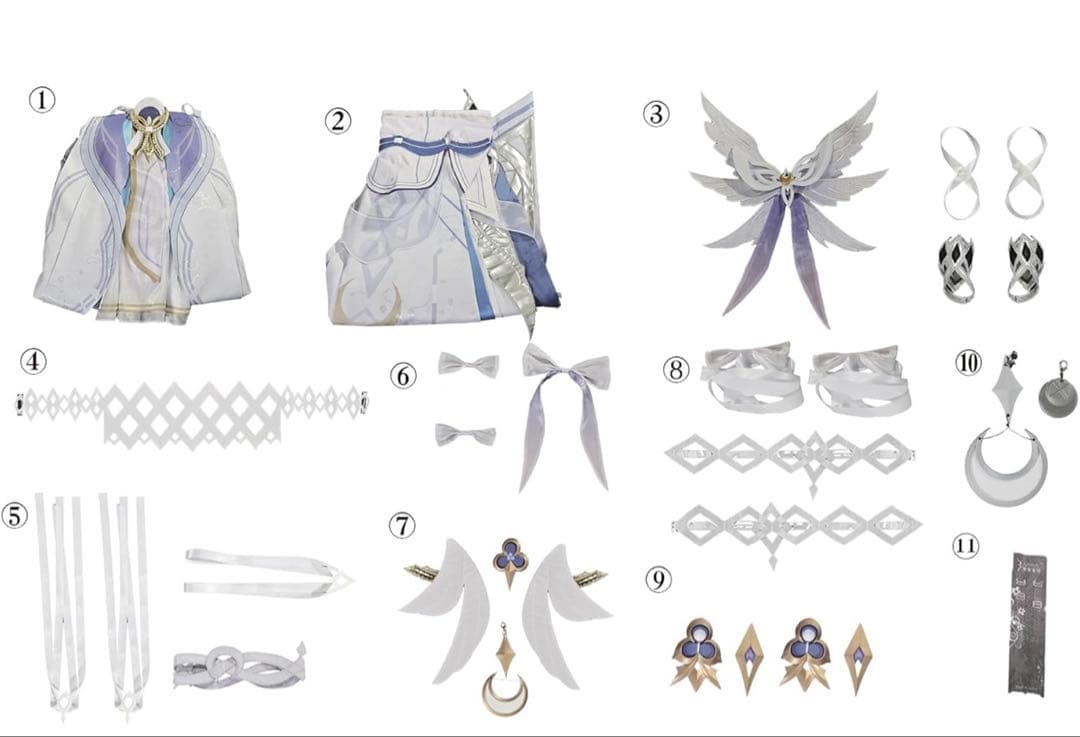 コロンビーナ 原神 衣装 ウィッグ コスプレ