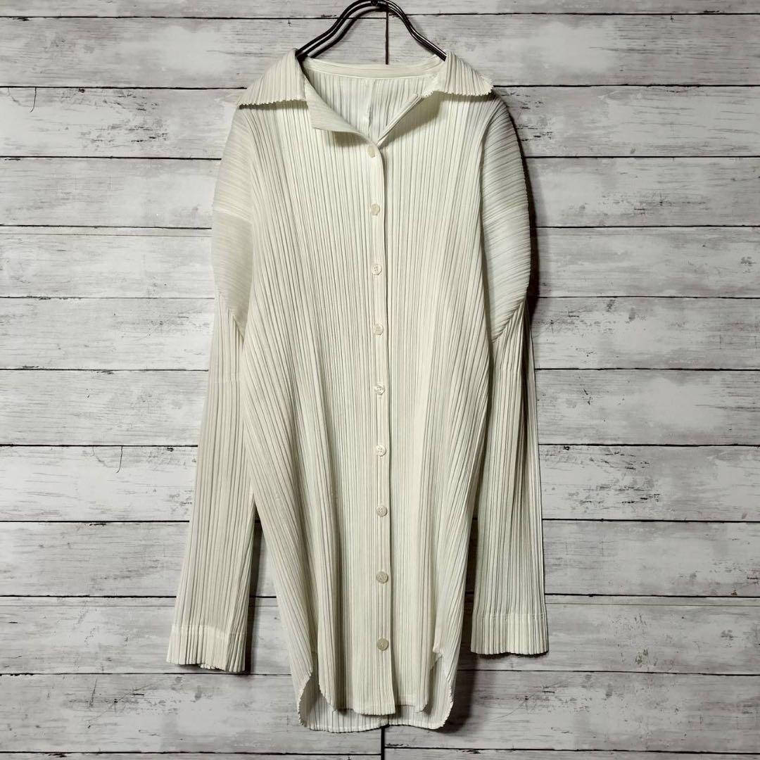 プリーツプリーズイッセイミヤケ ミドル丈ボレロカーディガン 開襟 オープンカラー