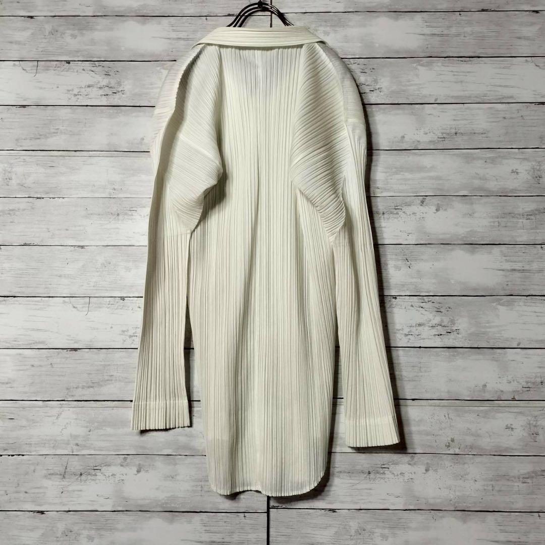 プリーツプリーズイッセイミヤケ ミドル丈ボレロカーディガン 開襟 オープンカラー