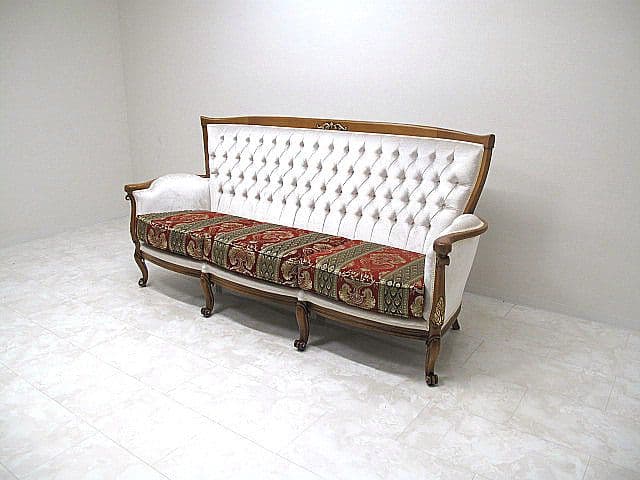 展示品 イタリア製　ロココ様式3人掛けソファ 　アンティーク調