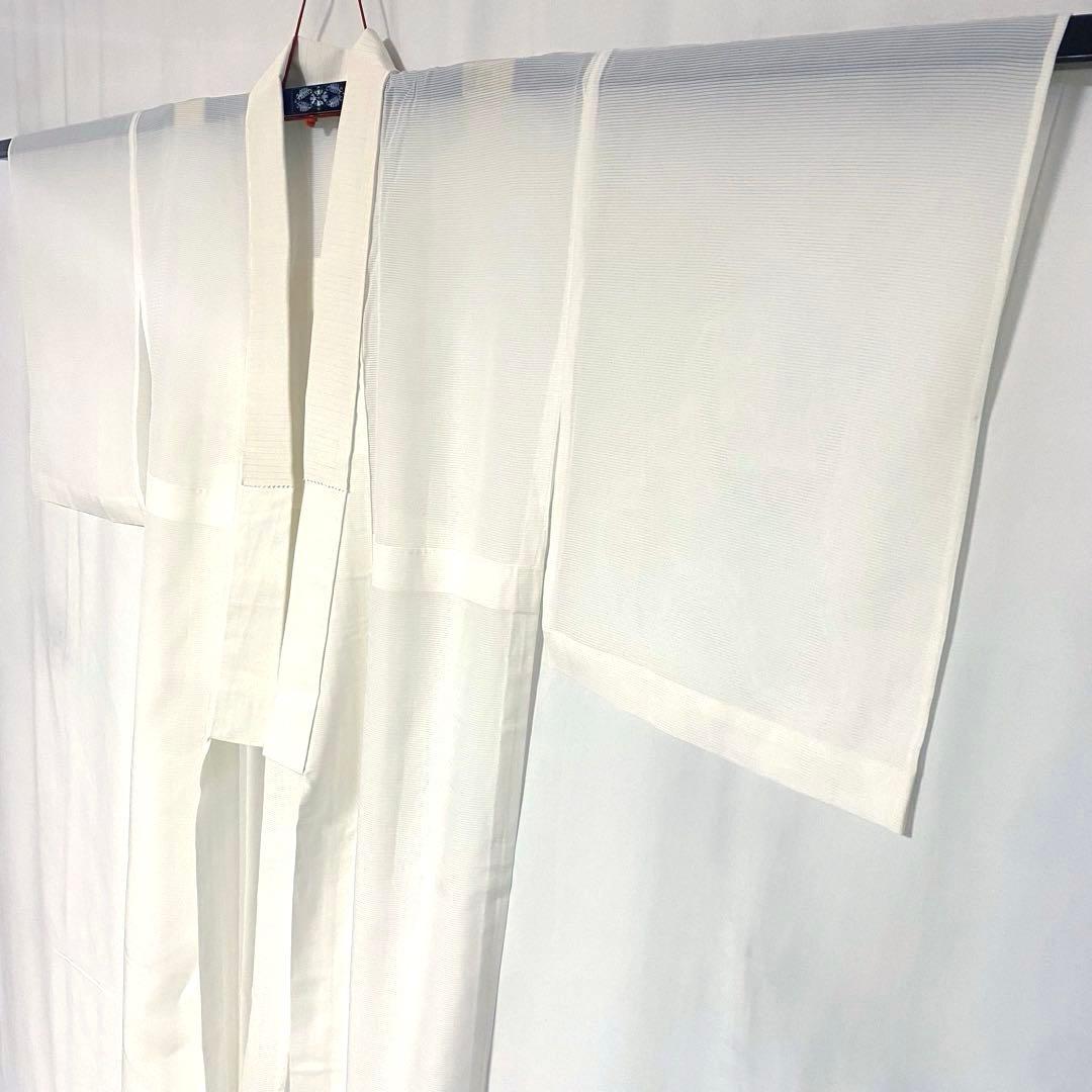 5k1139 長襦袢　正絹　夏物　薄物　絽　三越　白　無地　和装　着物