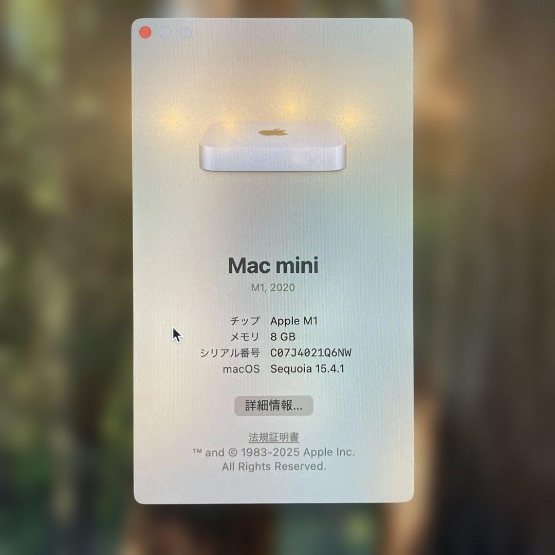 Macデスクトップ Apple M1 Mac mini 8GB 256GB