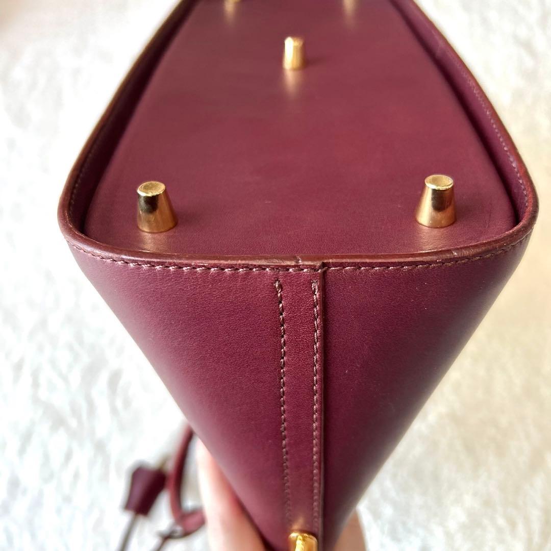 【美品】ソメスサドル　ハンドバッグ　ショルダーバッグ　ボルドー　2way
