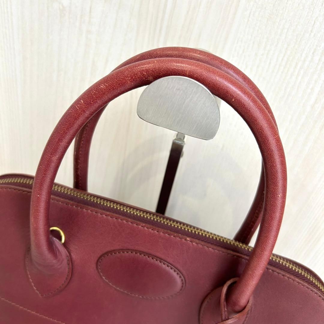 【美品】ソメスサドル　ハンドバッグ　ショルダーバッグ　ボルドー　2way