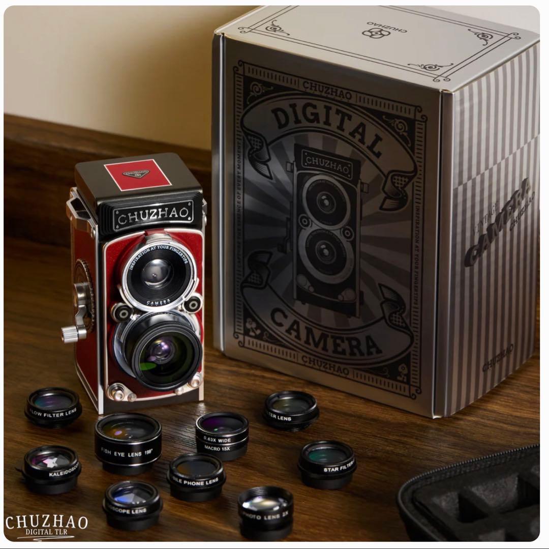 CHUZHAO 二眼レフカメラ レッド