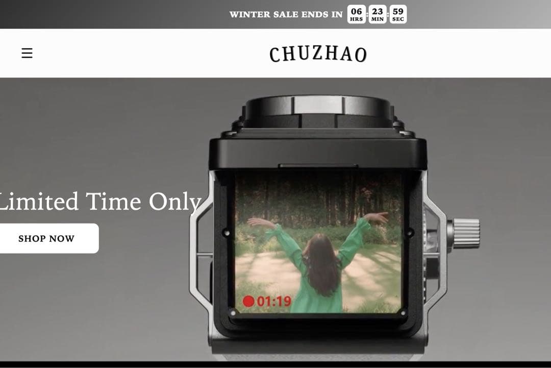 CHUZHAO 二眼レフカメラ レッド