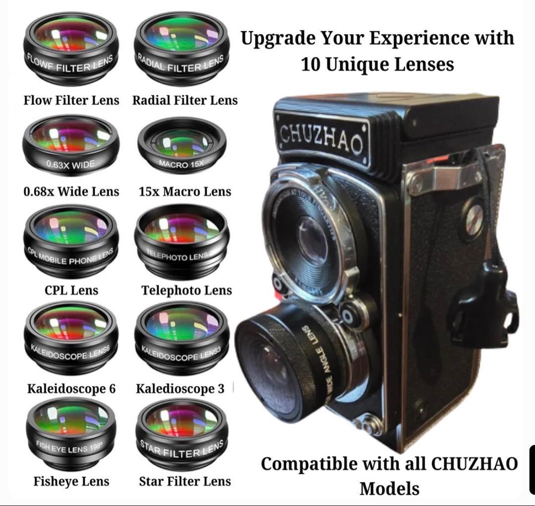 CHUZHAO 二眼レフカメラ レッド