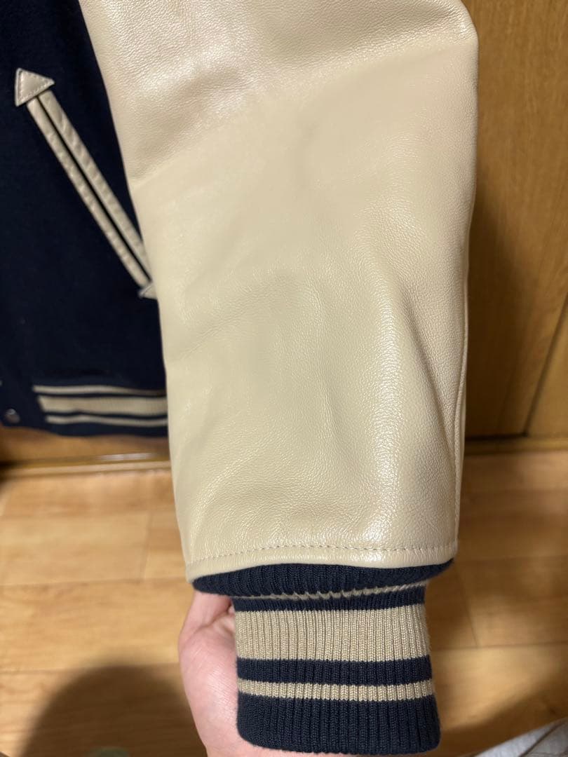 AVIREX スタジャン ネイビー/ホワイト