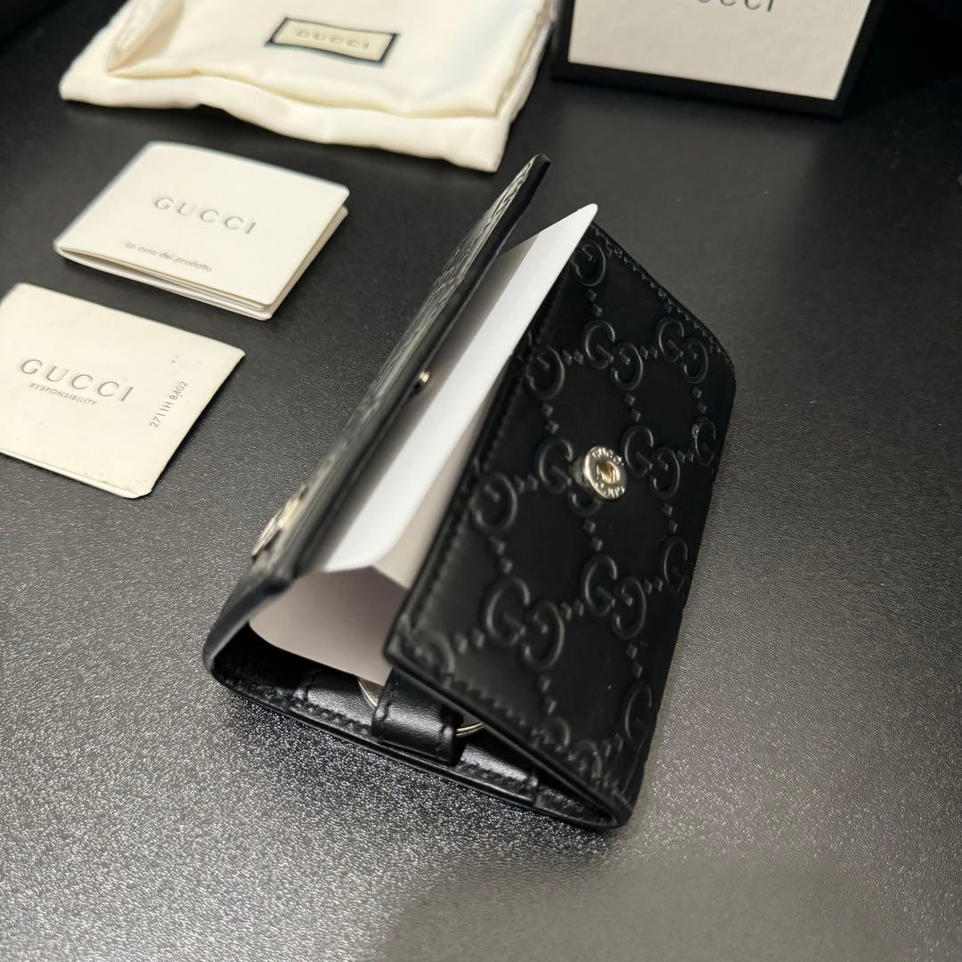 『箱,付属品完備』 GUCCI キーケース レザー GGライン 6連リング
