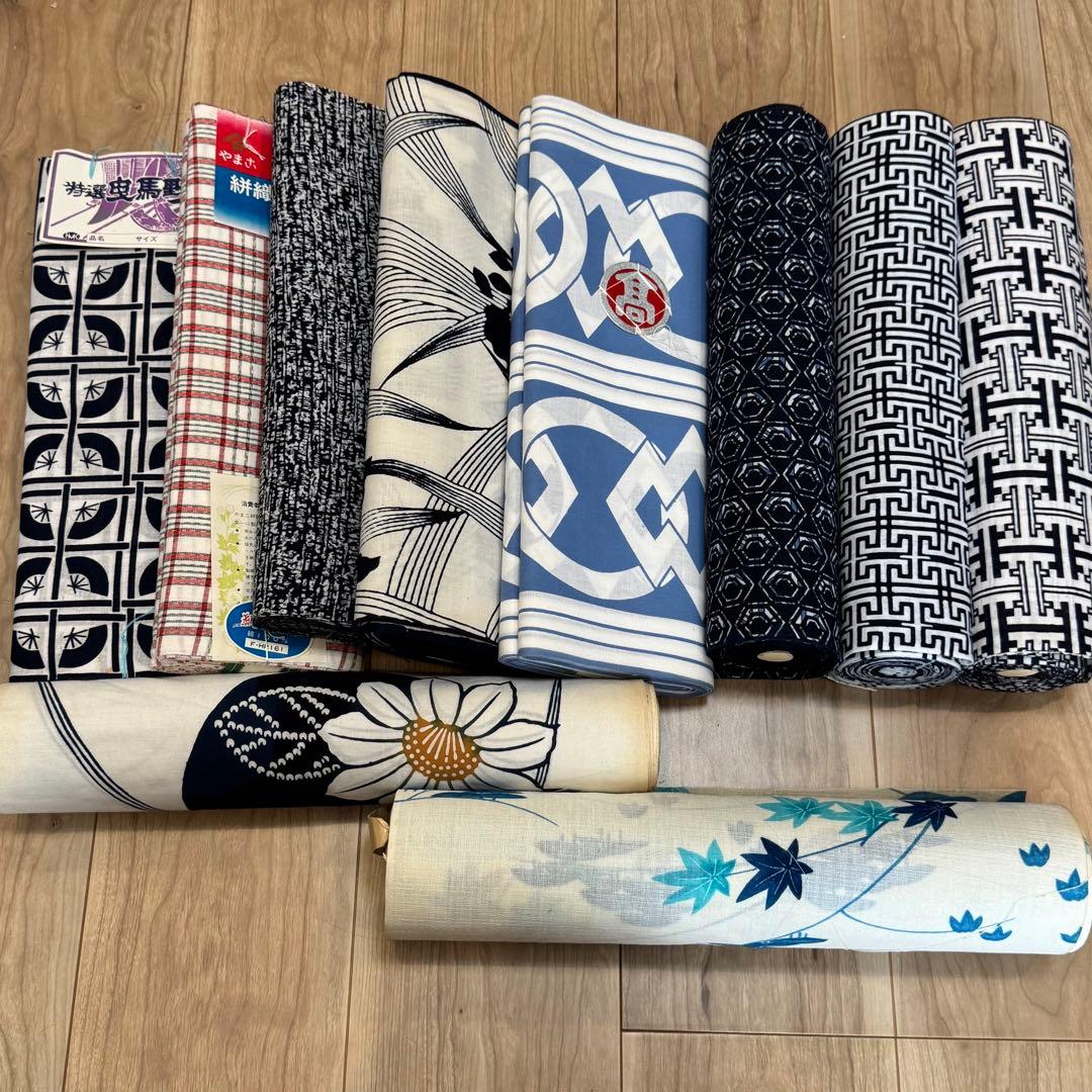 A格安 リメイク用　素材　 まとめ売り　着物　和服　10点　本染　浴衣　反物