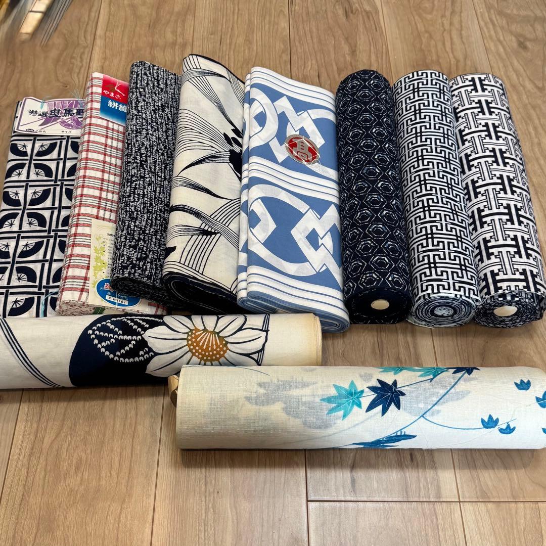A格安 リメイク用　素材　 まとめ売り　着物　和服　10点　本染　浴衣　反物