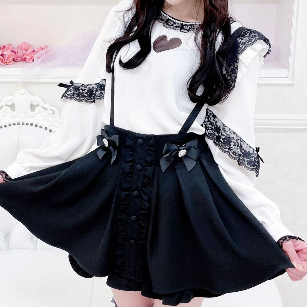 地雷 ノエミー フリル ブラウス マーズ スカパン 十字架 リボン セットアップ