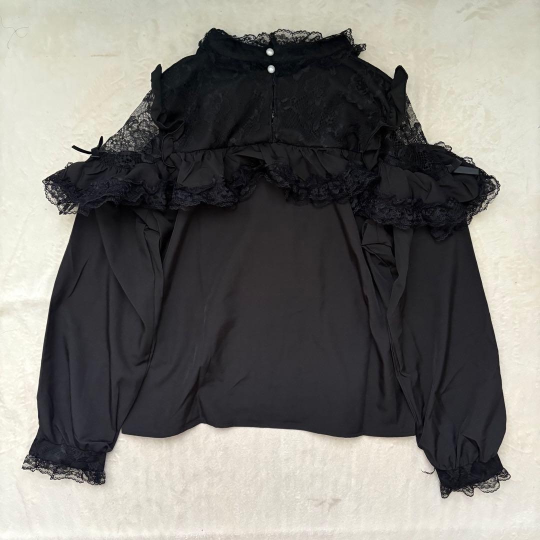 地雷 ノエミー フリル ブラウス マーズ スカパン 十字架 リボン セットアップ