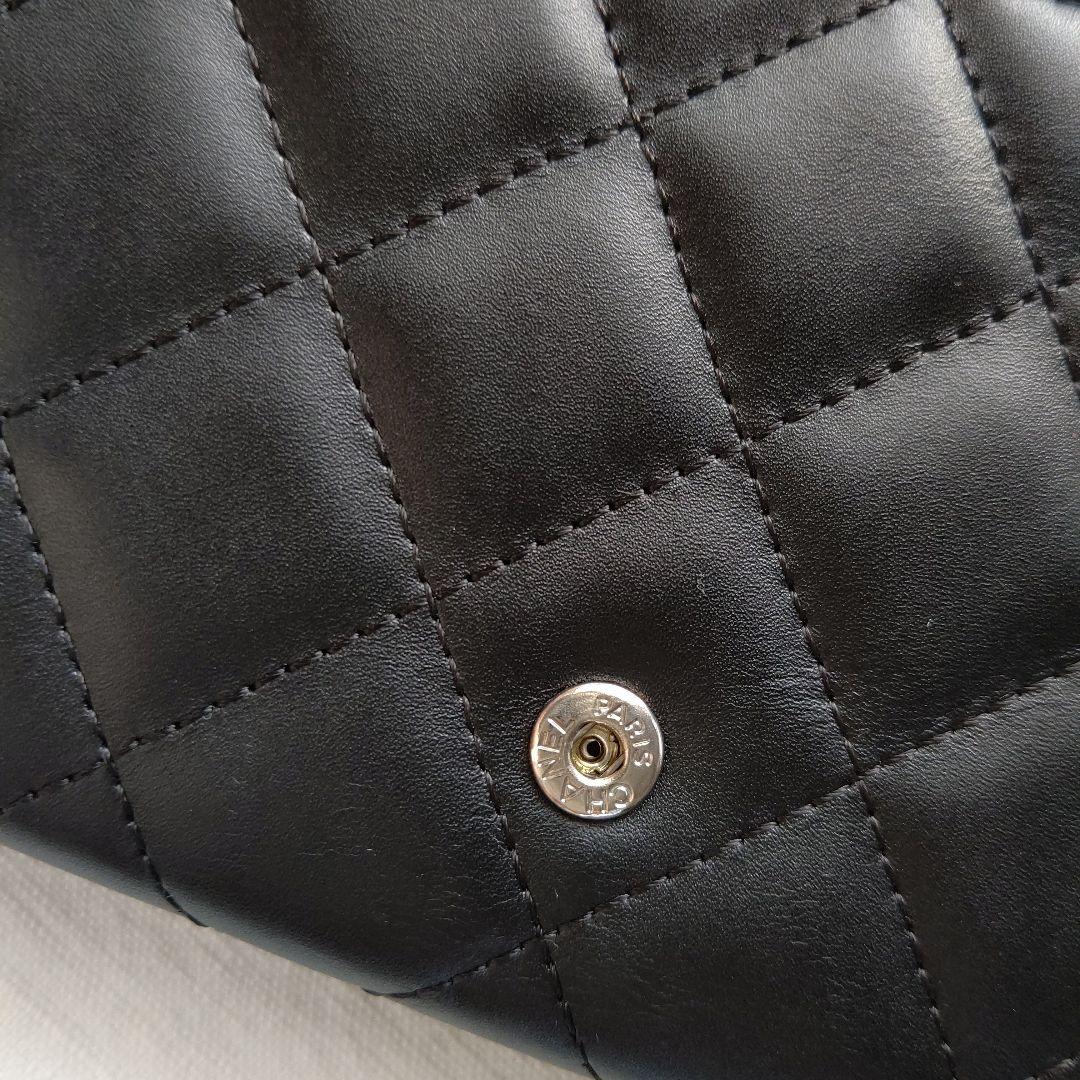 CHANEL カンボンライン 長財布 BLACK×BLACK
