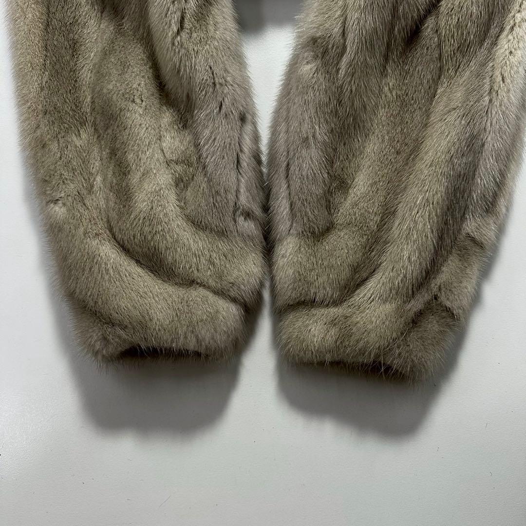 ボリューム◎丸襟　EMBA サファイアミンク ファーコート