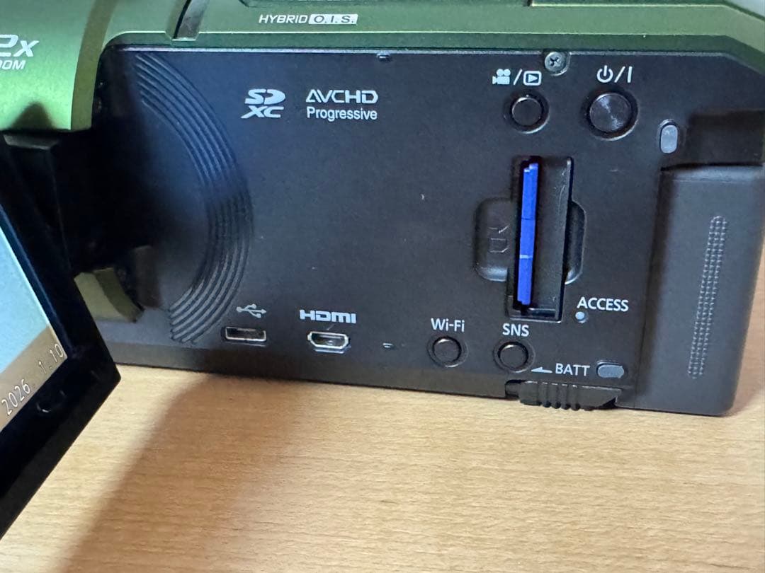 Panasonic HC-VX2M 4Kビデオカメラ グリーン