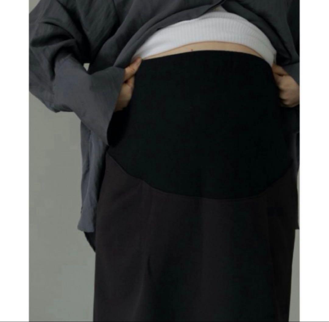 マタニティ ロングスカート anuke